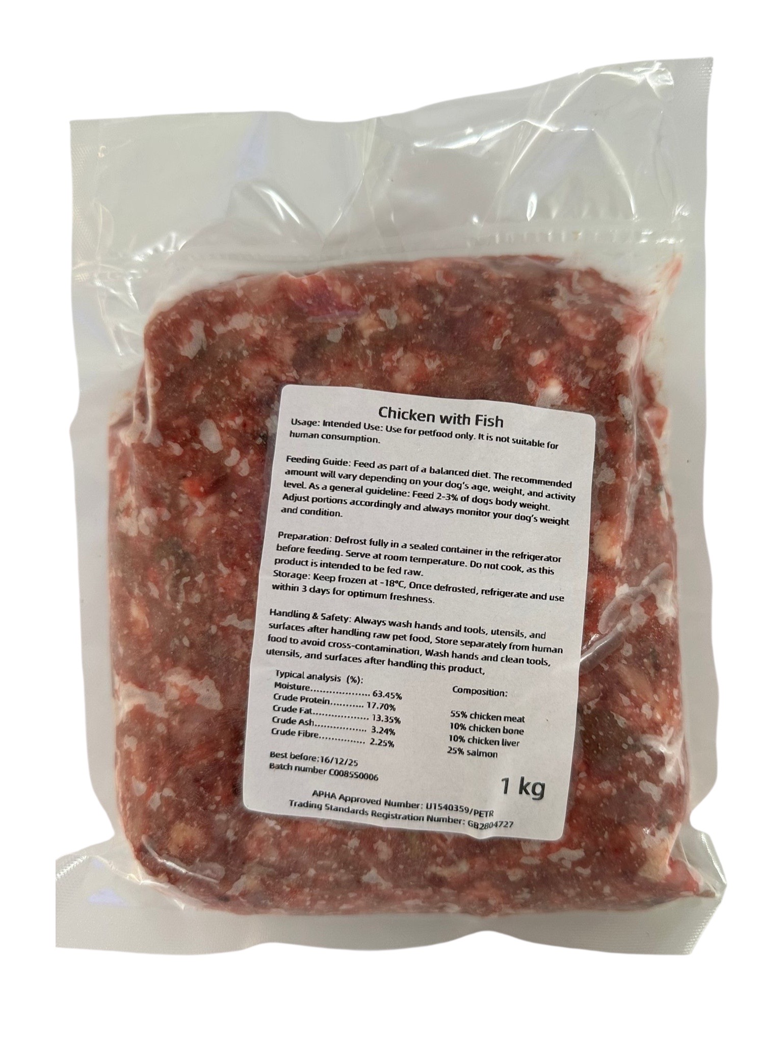 Raw Minced Chicken and Fish