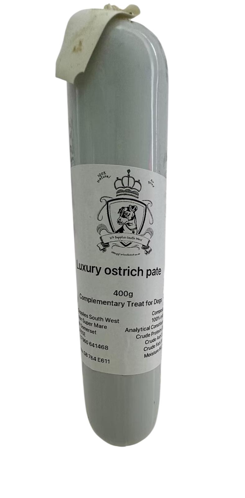 Luxury Ostrich Pâté – Novel Protein, Low Fat, 100% Natural