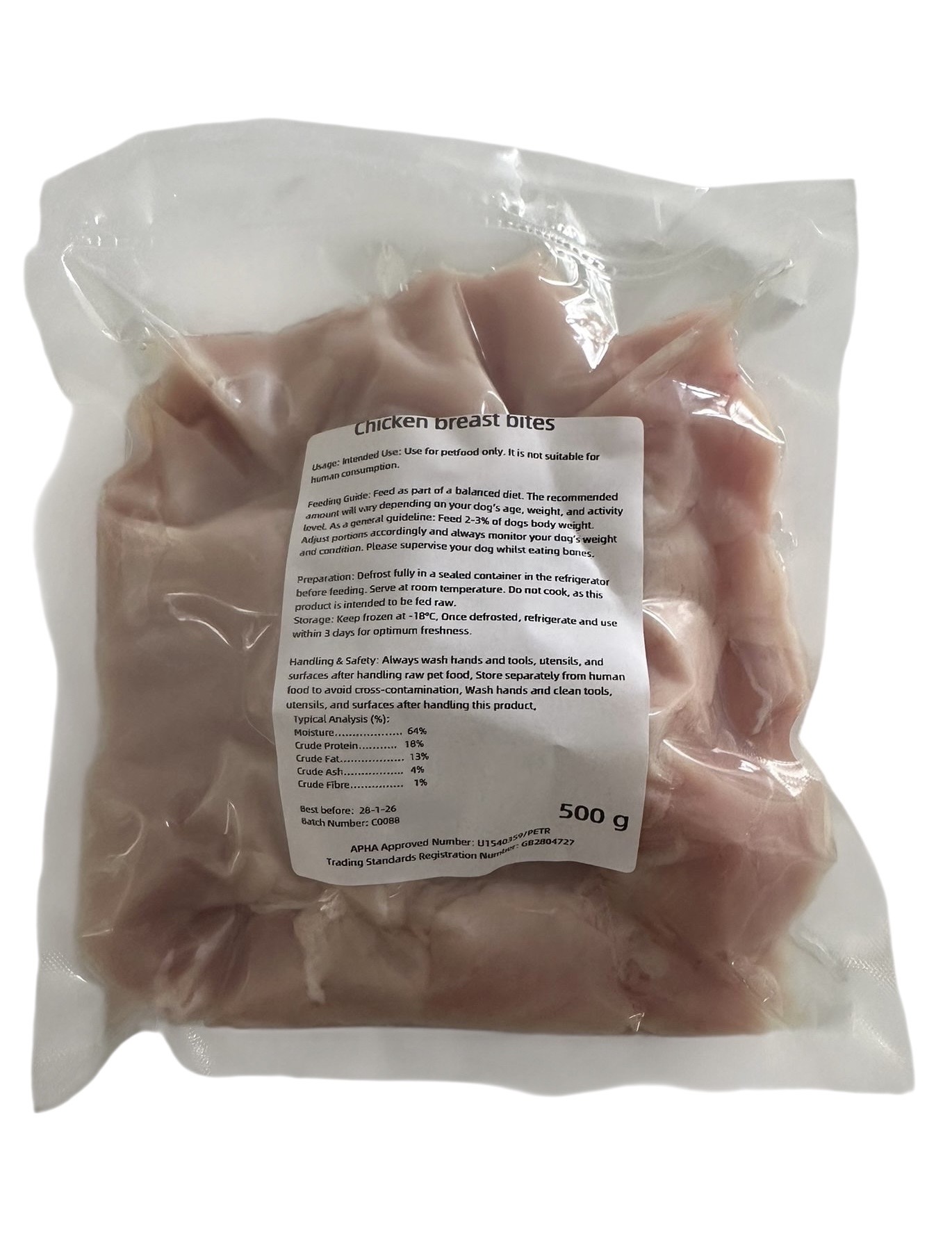 Frozen Raw Chicken Breast Bites