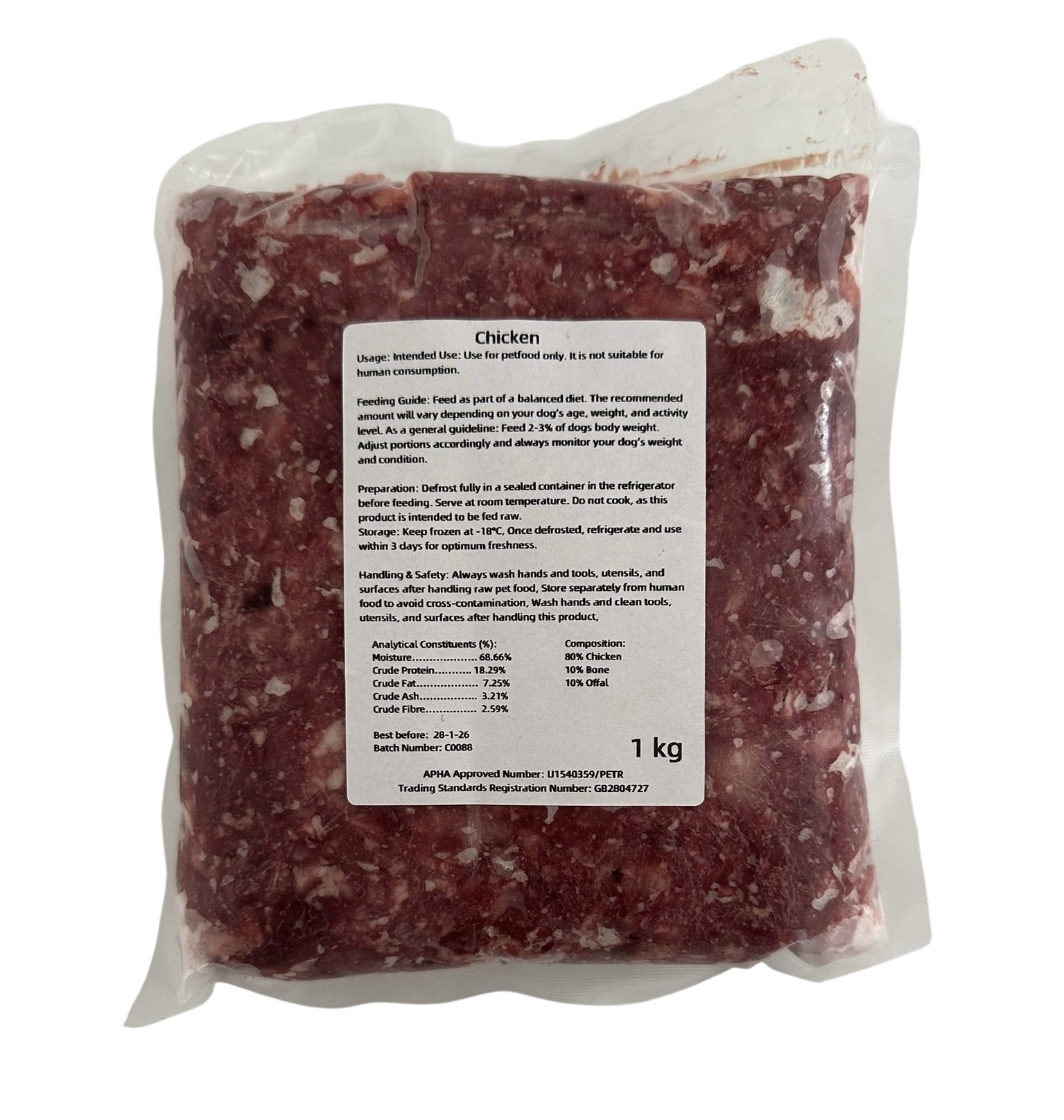 Raw Food 1kg Bags