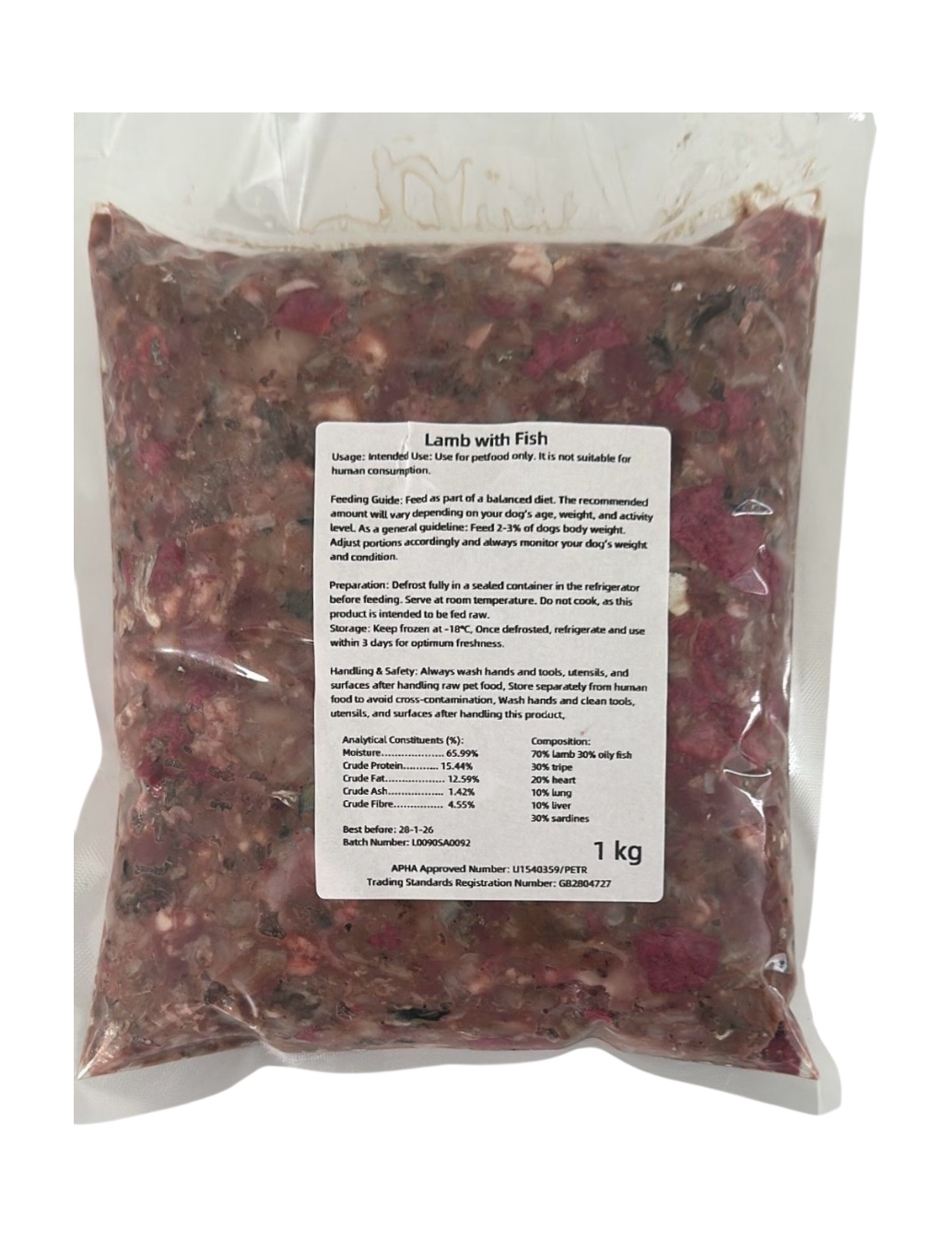 Raw Minced Lamb and Fish
